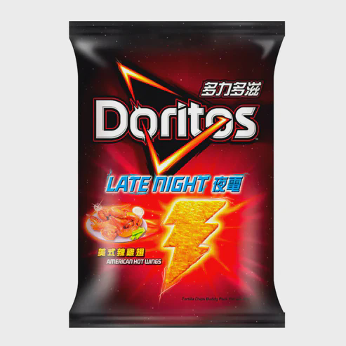 Photograph of product: Unmedicated Snacks/Drinks - Doritos Late Night American Hot Wings 48g (Taiwan)