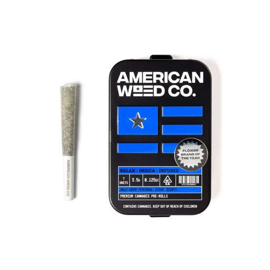 Photograph of product: American Oui'd Co. Infused Pre-Roll Pack Blue Gummy 3.5g - 