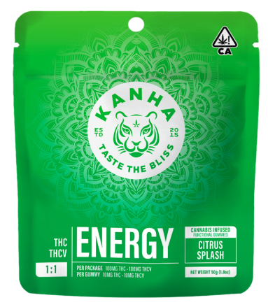 Photograph of product: Kanha - Energy Gummy 1:1 TH-ouiV:TH-oui - 100mg