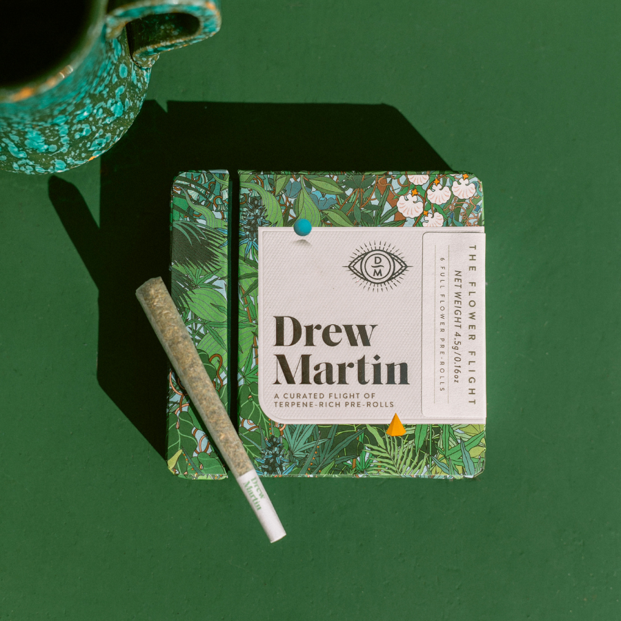 Photograph of product: Drew Martin | The Flower Flight | Variety | 6 Pack Pre-Roll | 4.5g
