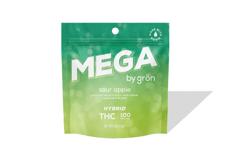 Photograph of product: Gron | Sour Apple - 100mg TH-oui Mega | 1pk