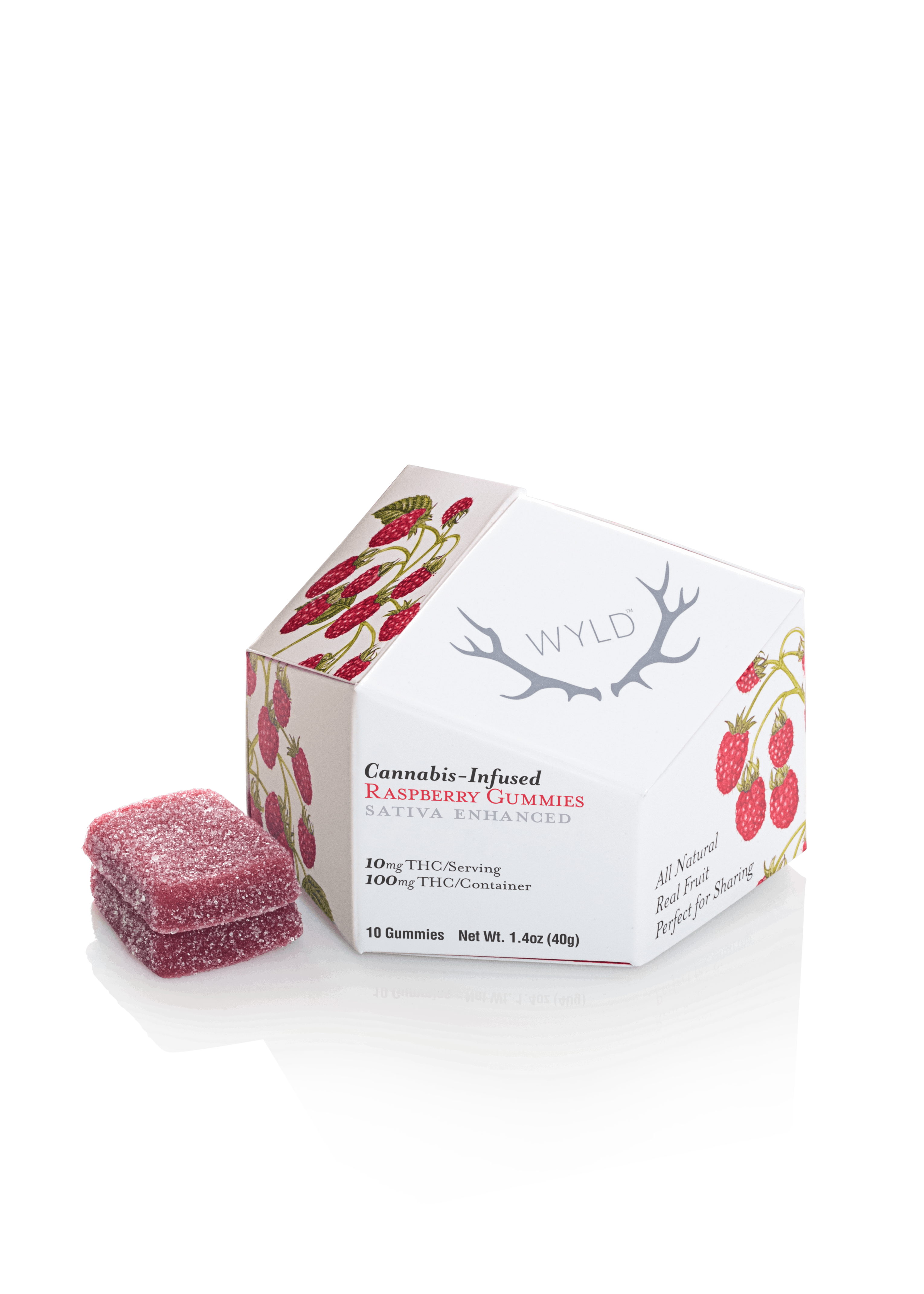 Photograph of product: Wyld - Raspberry - Gummy - 10ct - 100mg