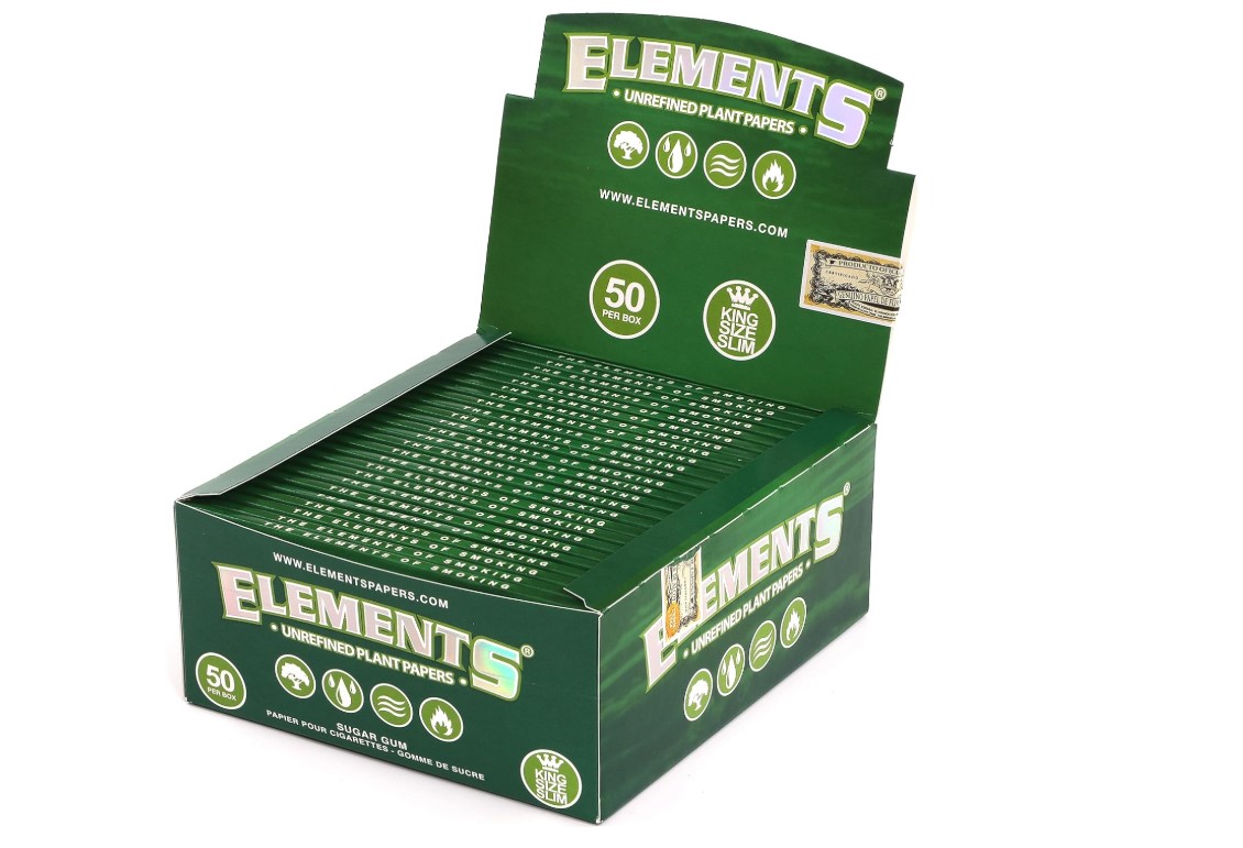 Photograph of product: ELEMENTS Rolling Papers Green Plant King Size Slim