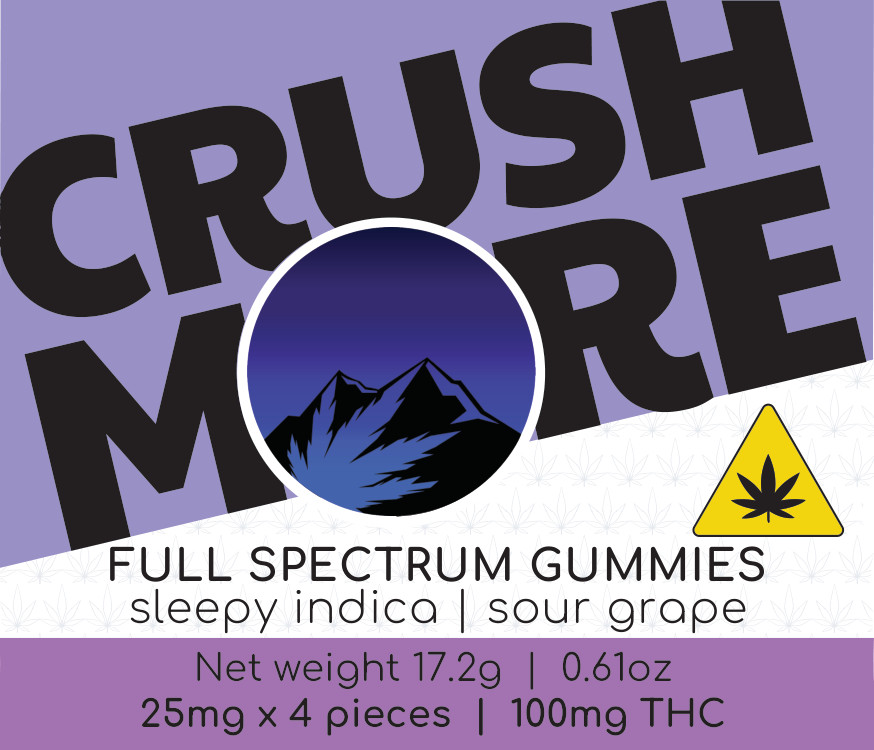 Photograph of Product: Sour Grape Gummies (100mg)