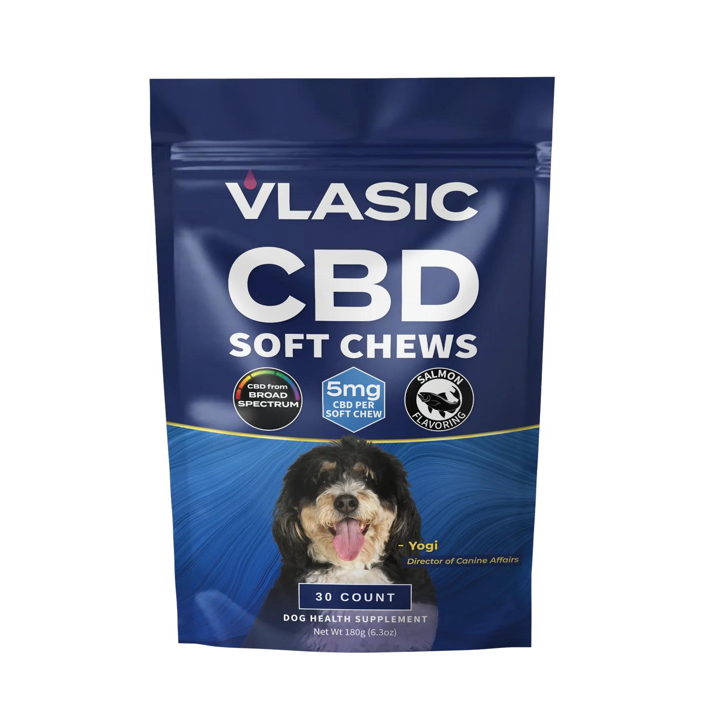 Photograph of product: VLASIC | CBD DOG CHEWS | DOG TREAT | 30PK 150MG | SALMON