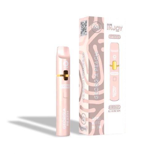 Photograph of product: Cure Injoy | Disposable Vape | Georgia Peach | 2g