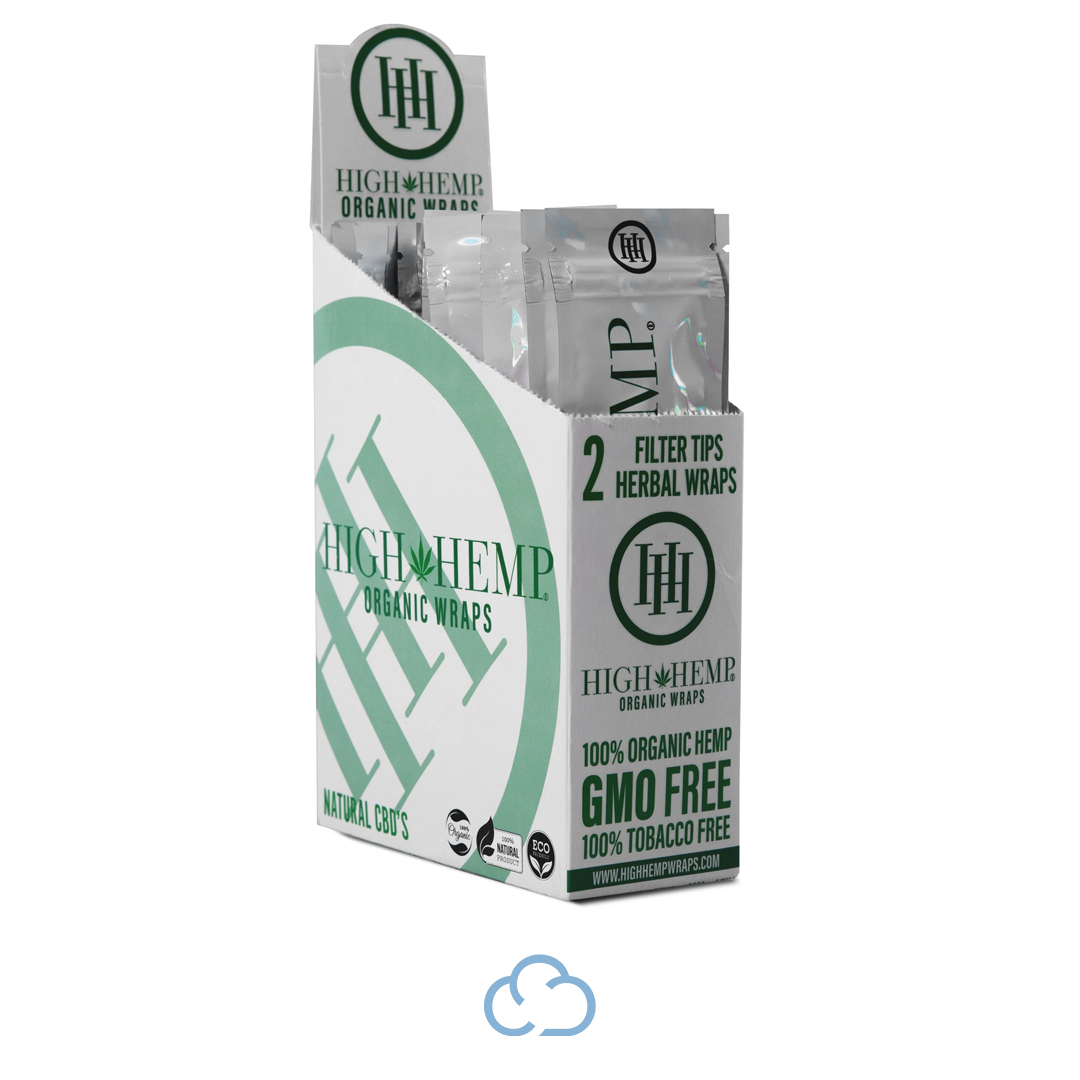 Photograph of product: High Hemp - 100% Tobacco Free Wraps - 2pk - Original