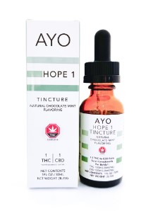 Photograph of product: Ayo: Tincture | Hope 1:1 | TH-oui:CBD | 30mL