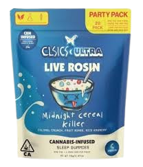 Photograph of product: CLSICS | Midnight Cereal Killer Live Rosin Infused Gummies (20 Piece) | 100mg TH-oui/25mg CBN
