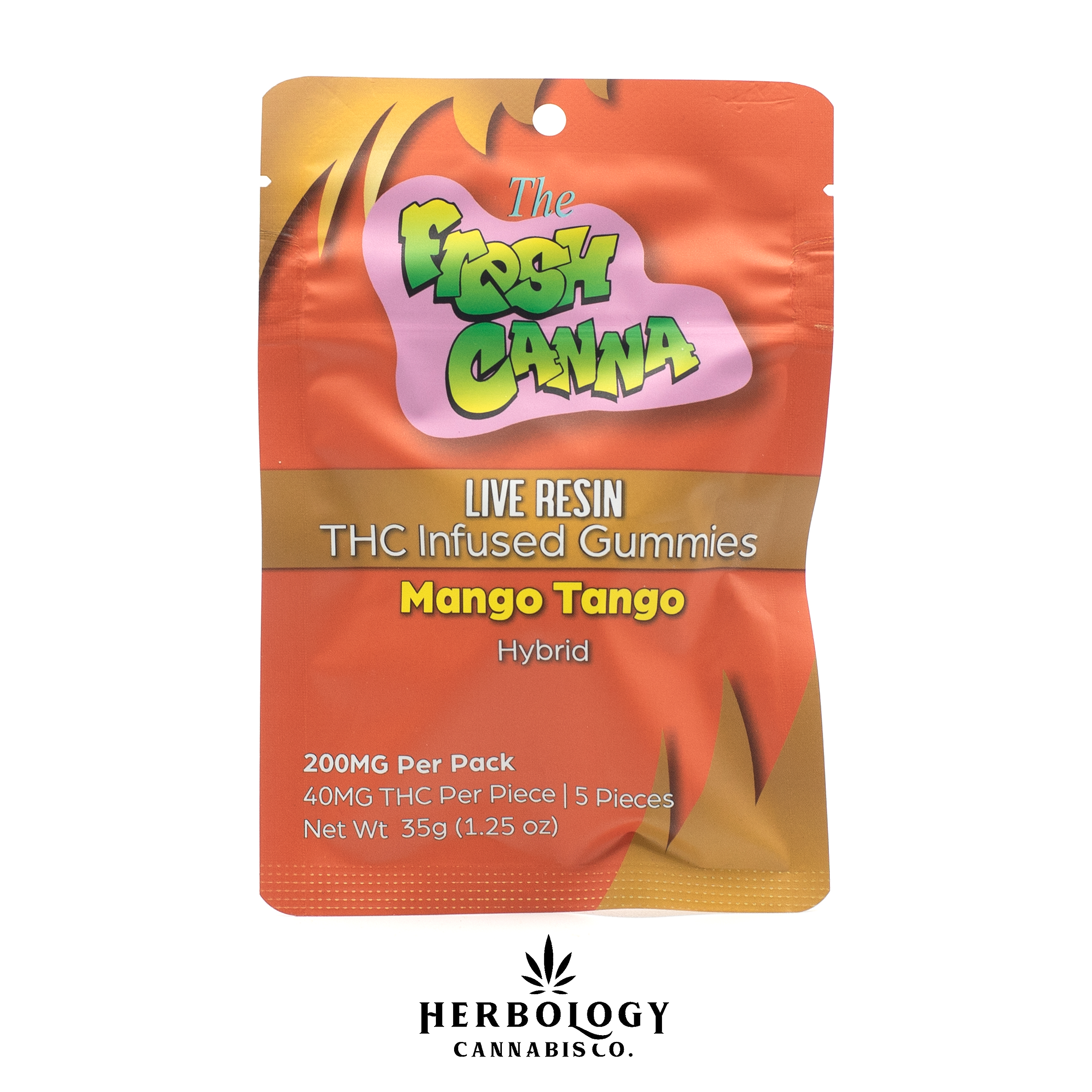 Photograph of product: Fresh Canna | Live Resin Gummy | Mango Tango | 200mg