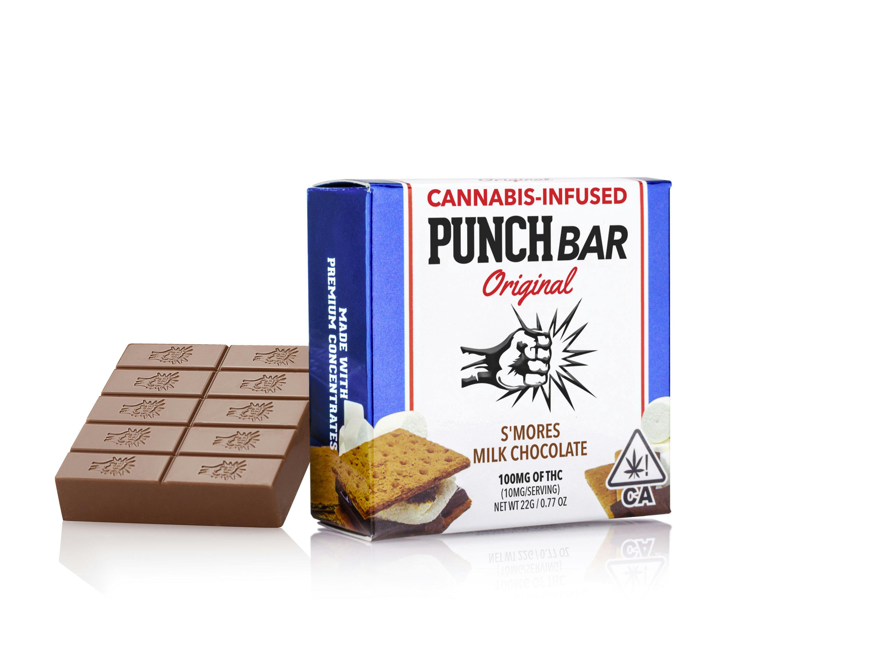 Photograph of product: Punch Edibles | S'mores Milk Chocolate Punchbar   100 Mg