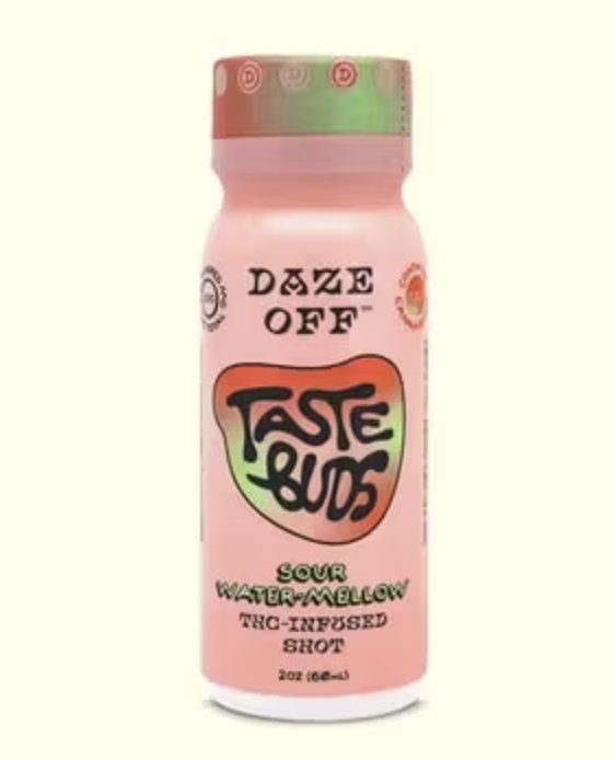 Photograph of product: Daze Off 100mg Bud Shots - Sour Water-Mellow (2oz)