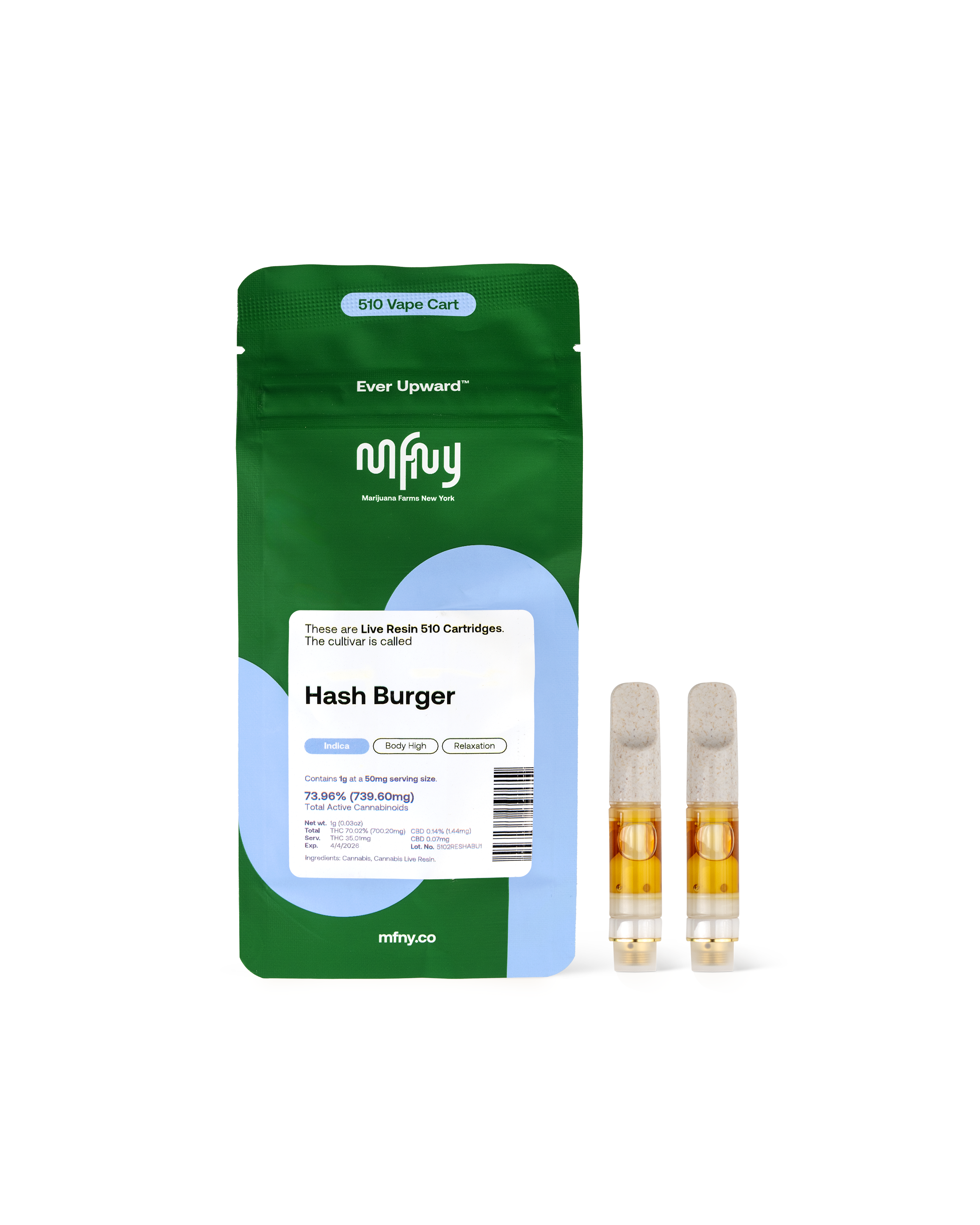 Photograph of product: Live Resin au chocolatBURGER | 2 x .5 g Carts