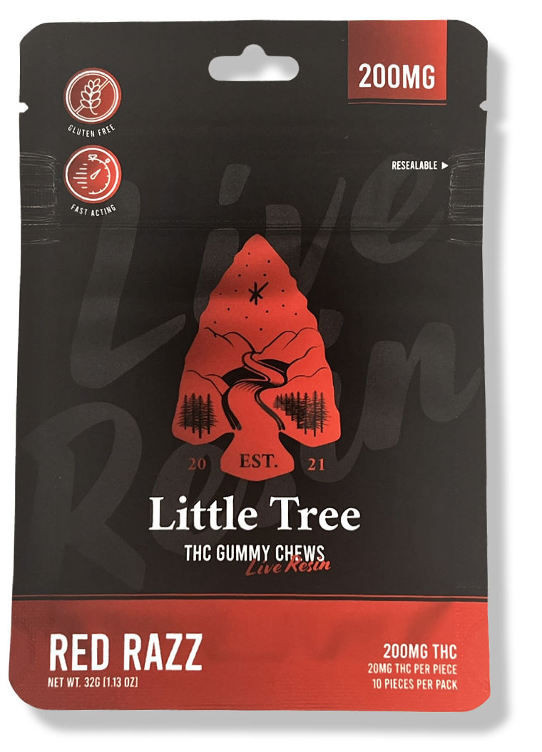 Photograph of Product: AU Little Tree: Red Razz 200mg Fast Acting Gummie
