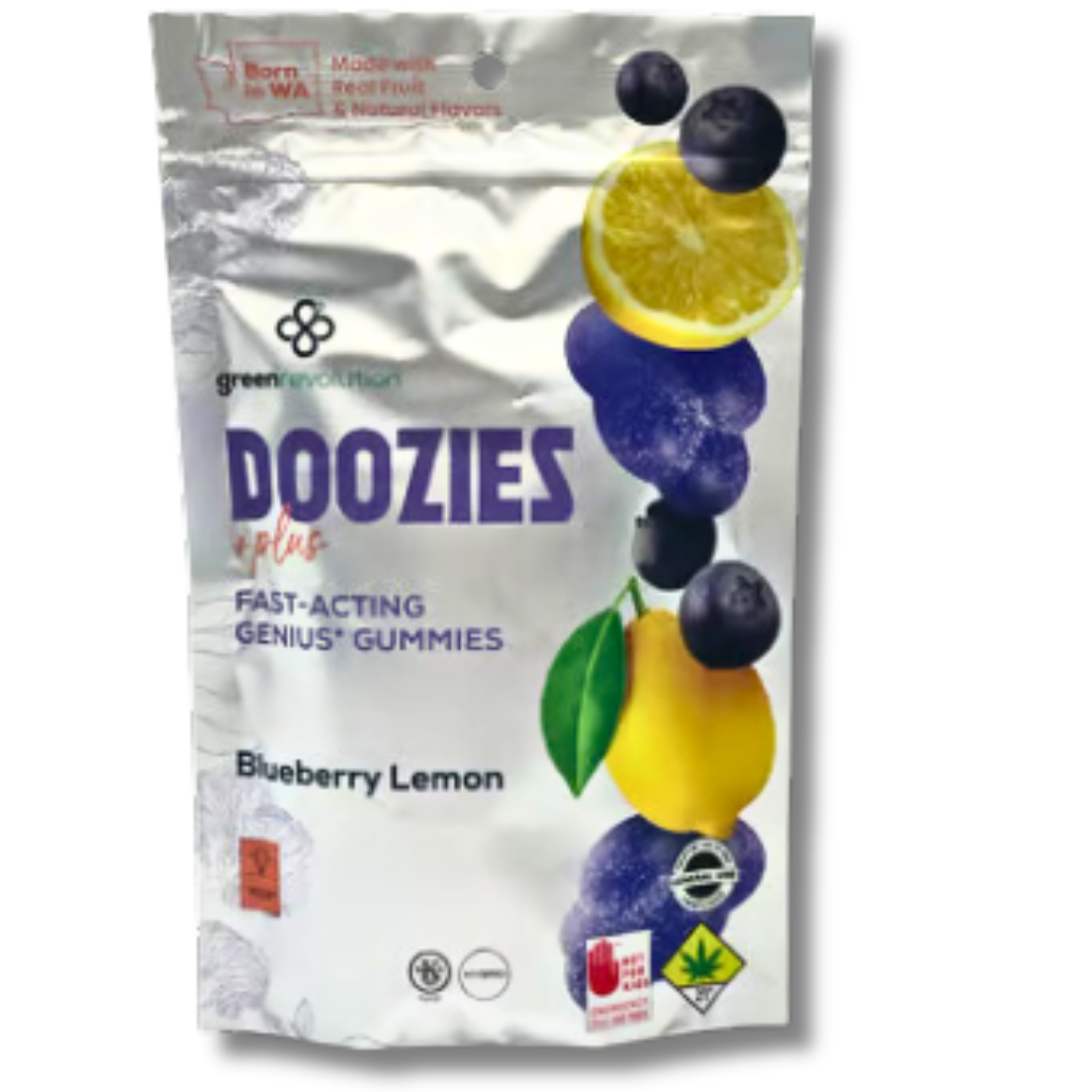 Photograph of product: 2:1:1 Blueberry Lemon+Plus Lions Mane CBD/TH-oui/CBG 10pk 100mg  (Doozies)