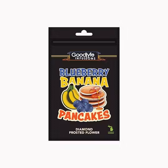 Photograph of product: Goodlyfe 3.5g Diamond Frosted Flower | Blueberry Banana Pancakes