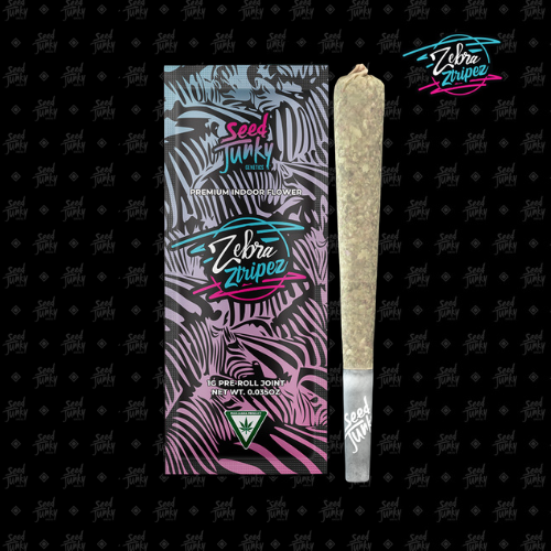 Photograph of product: Seed Junky Pre-Roll | Zebra Ztripez