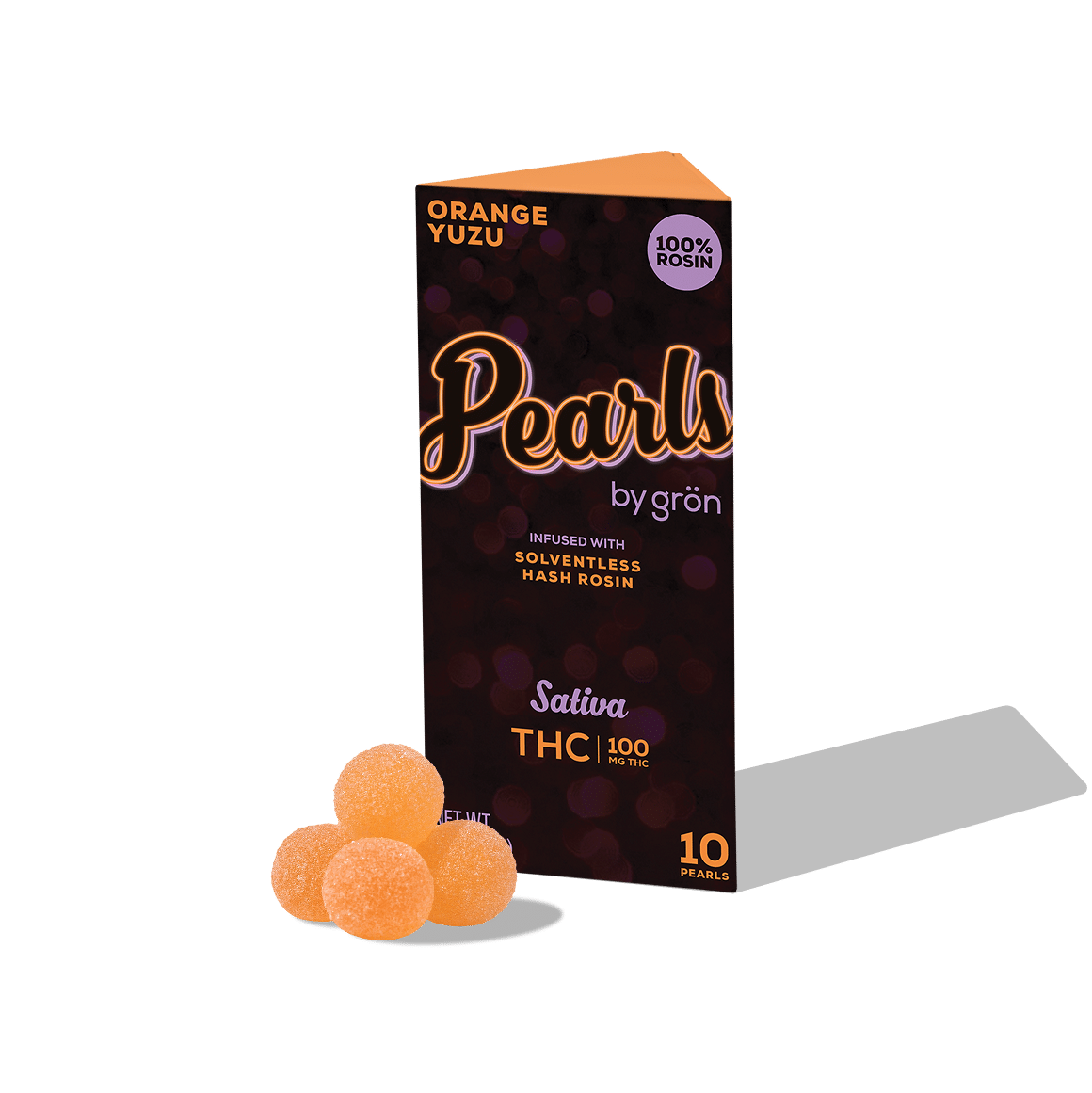 Photograph of product: Gron - ORANGE YUZU - au chocolat Rosin Pearls - (100mg) - S