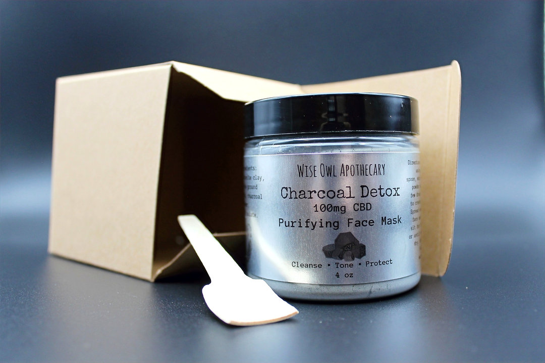 Photograph of Product: Wise Owl Apothecary CBD Charcoal Face Mask | 100mg