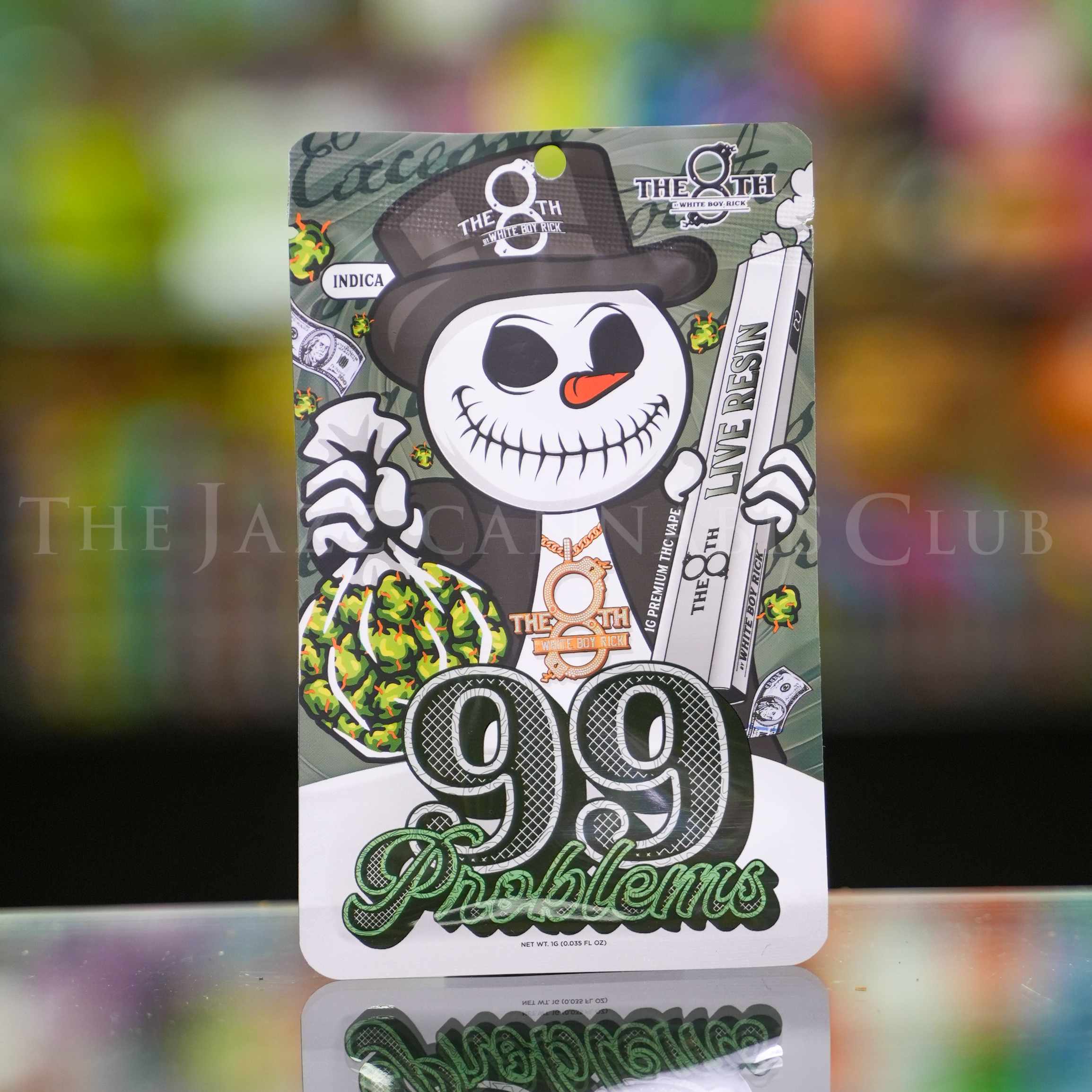 Photograph of product: The 8th White Boy Rick - 99 Problems(S) Live Resin Disposable Vape