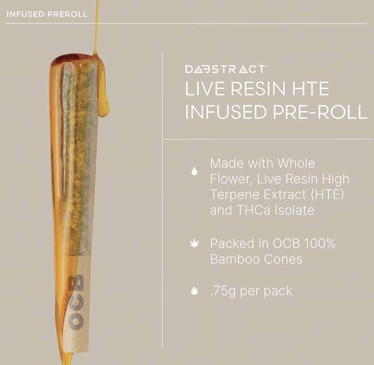 Photograph of product: Dabstract Infused Preroll - Miss Citron