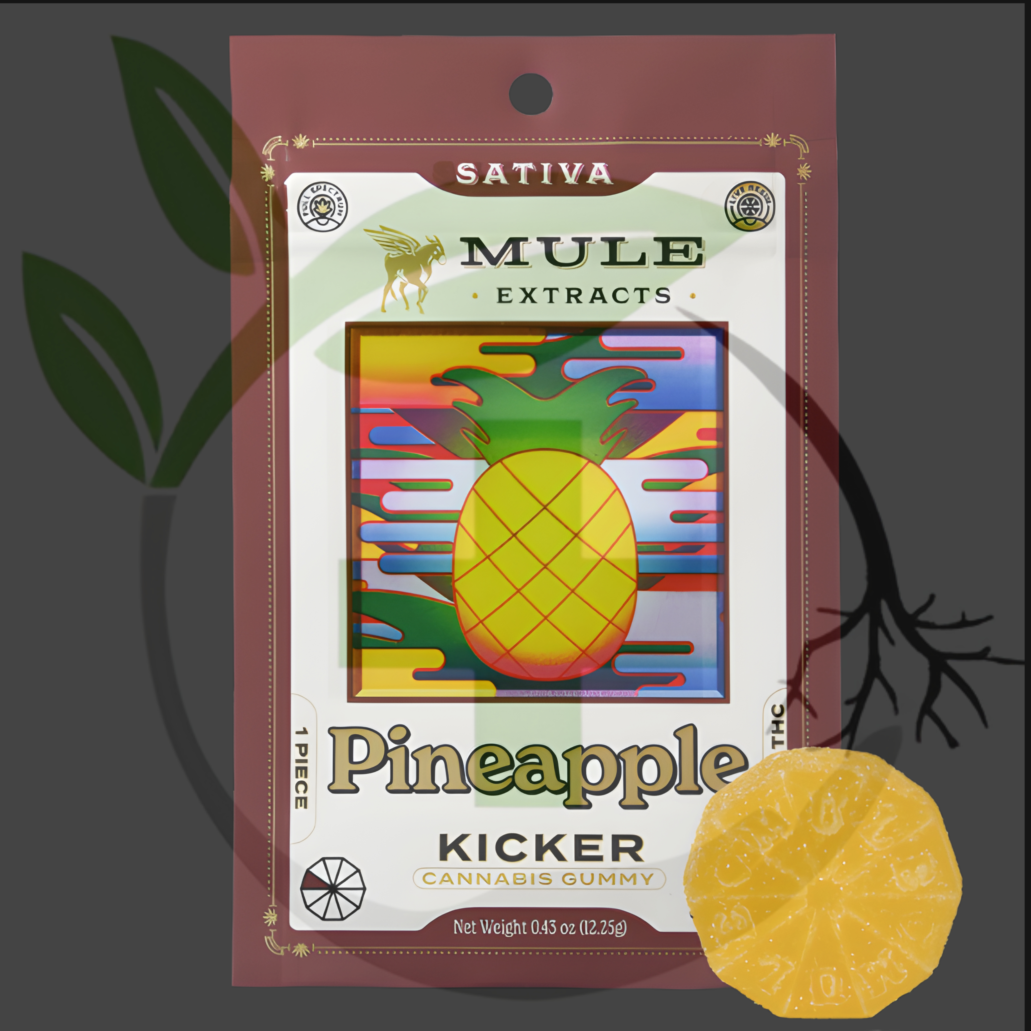 Photograph of product: *Gummy - TF - Mule - 100mg - GLS - Pineapple