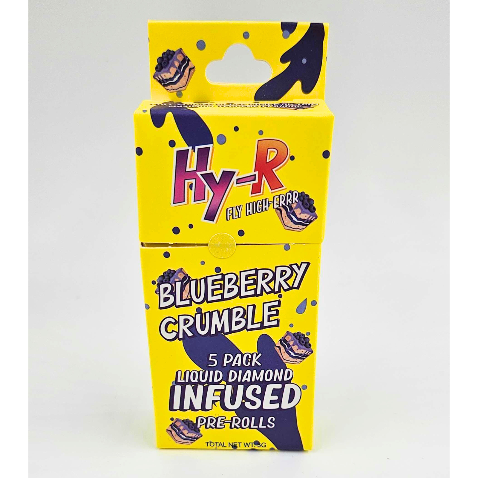 Photograph of Product: HY-R | ICC | Infused Preroll Pack | Blueberry Crumble | 5 x