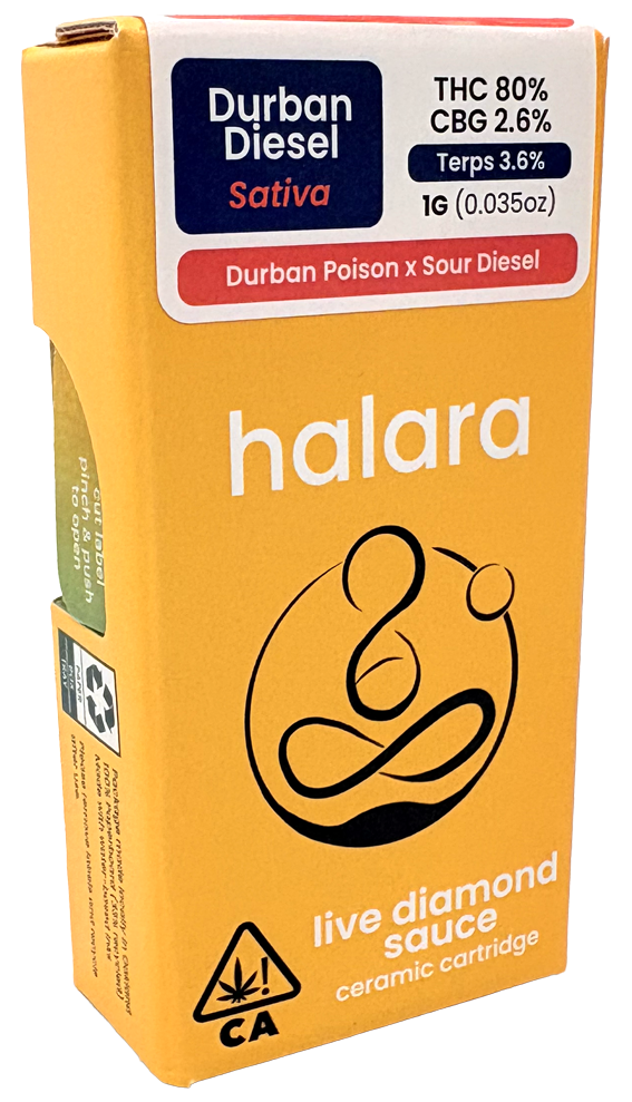Photograph of Product: Halara | Durban Diesel LDS | 1G Cartridge