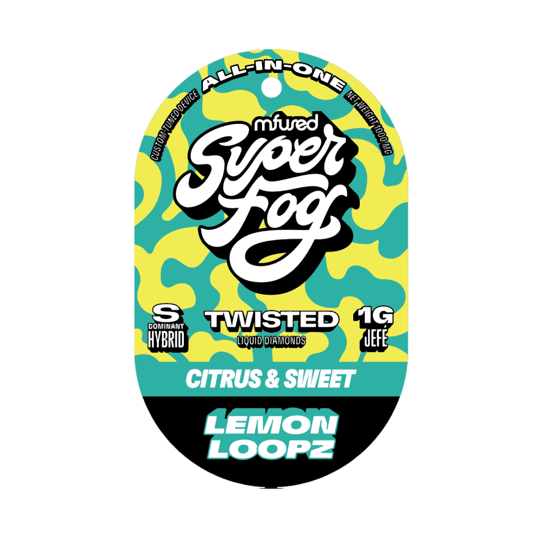 Photograph of product: TWISTED | Lemon Loopz | Live Diamonds SuperFog x 2pk