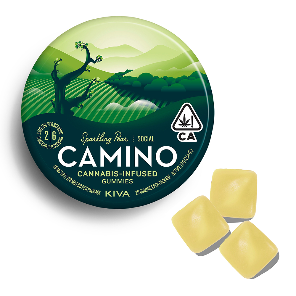 Photograph of product: CAMINO SPARKLING PEAR 6:2 CBD:TH-oui GUMMIES