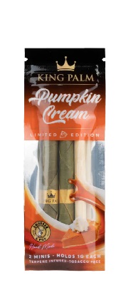 Photograph of product: King Palm | 2 Mini Pumpkin Cream Leaf Wraps $3.50
