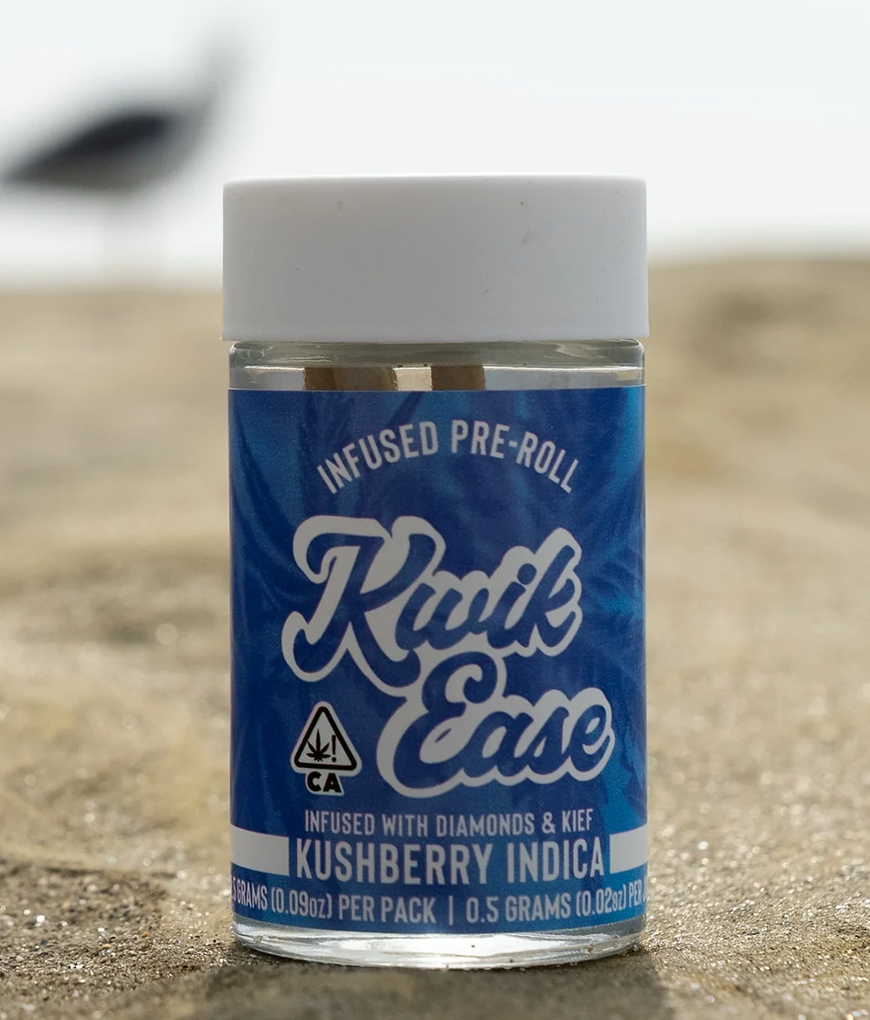 Photograph of product: Kwik Ease | Kushberry | Diamonds + Kief | 5pk