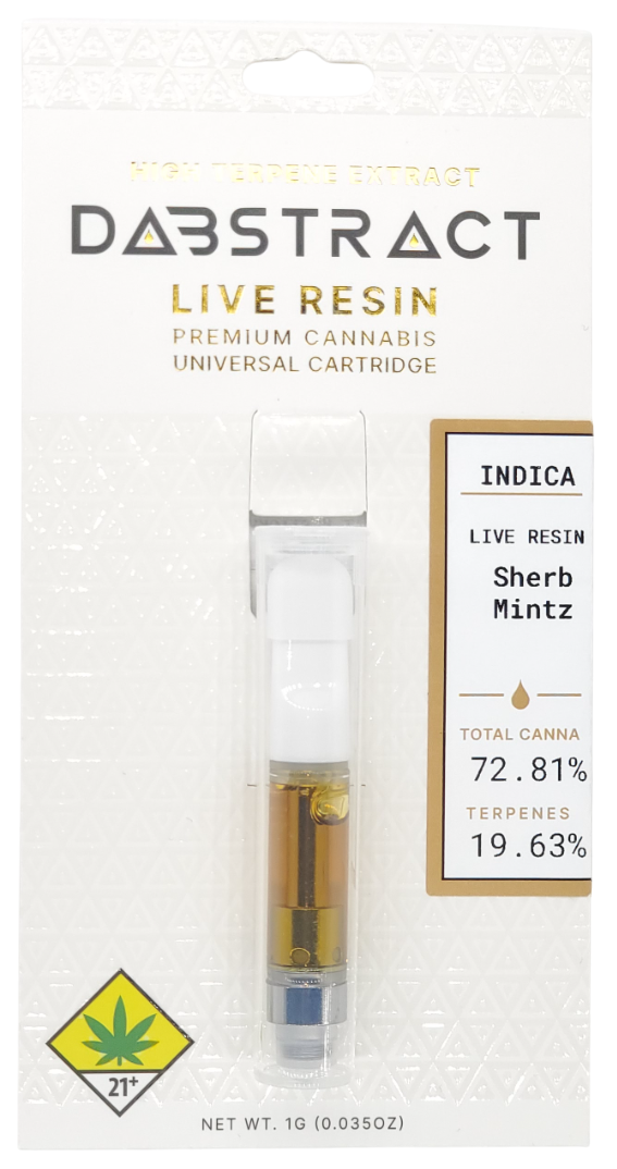 Photograph of product: Dabstract VAPE Sherb Mintz Cart 1g