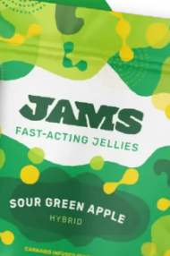 Photograph of product: JAMS Sour Green Apple I Gummies 100mg - Thrive