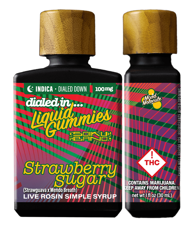 Photograph of product: Strawberry Sugar [Batch #368] Live Rosin Simple Syrup | 100mg