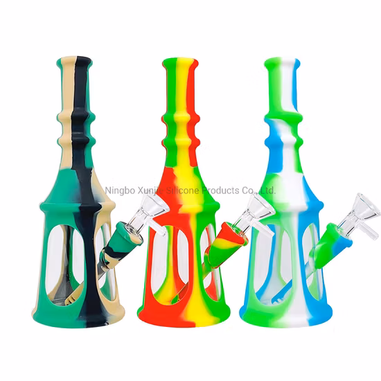 Photograph of product: 8" Silicone Bong w/ Glass Bottle