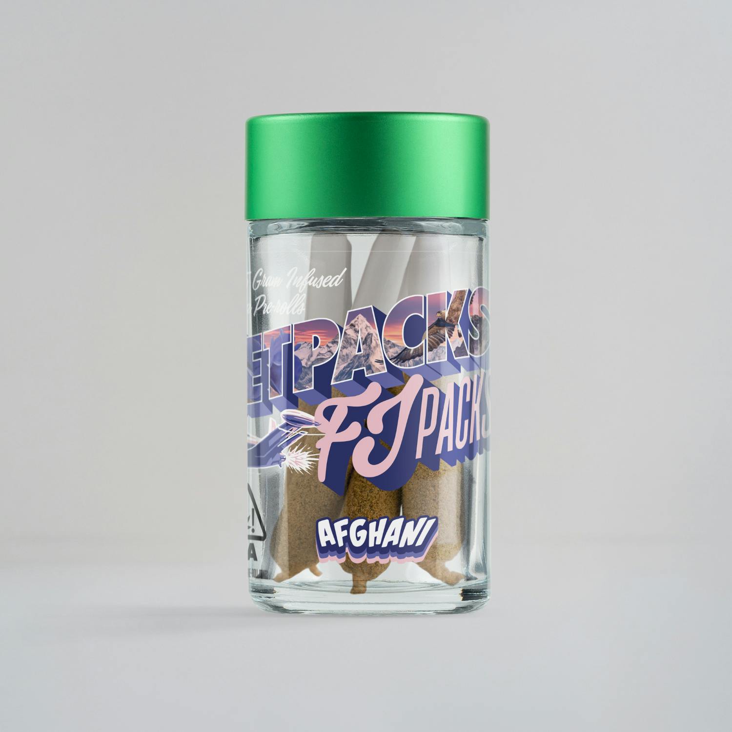 Photograph of product: Jetpacks | Afghani | FJ-3 | Infused Pre-Roll 5pk
