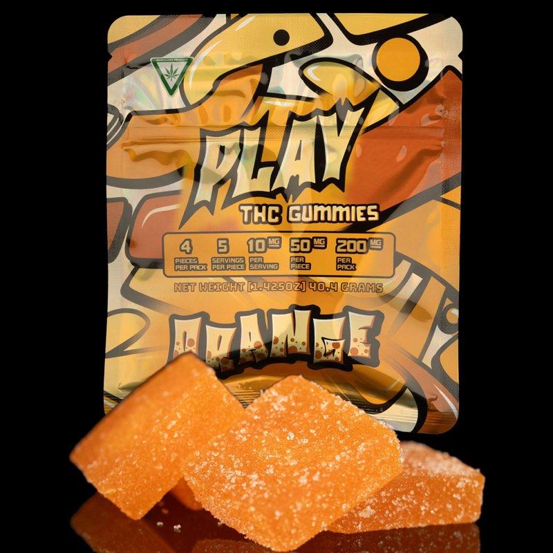 Photograph of product: 200MG ORANGE GUMMIES