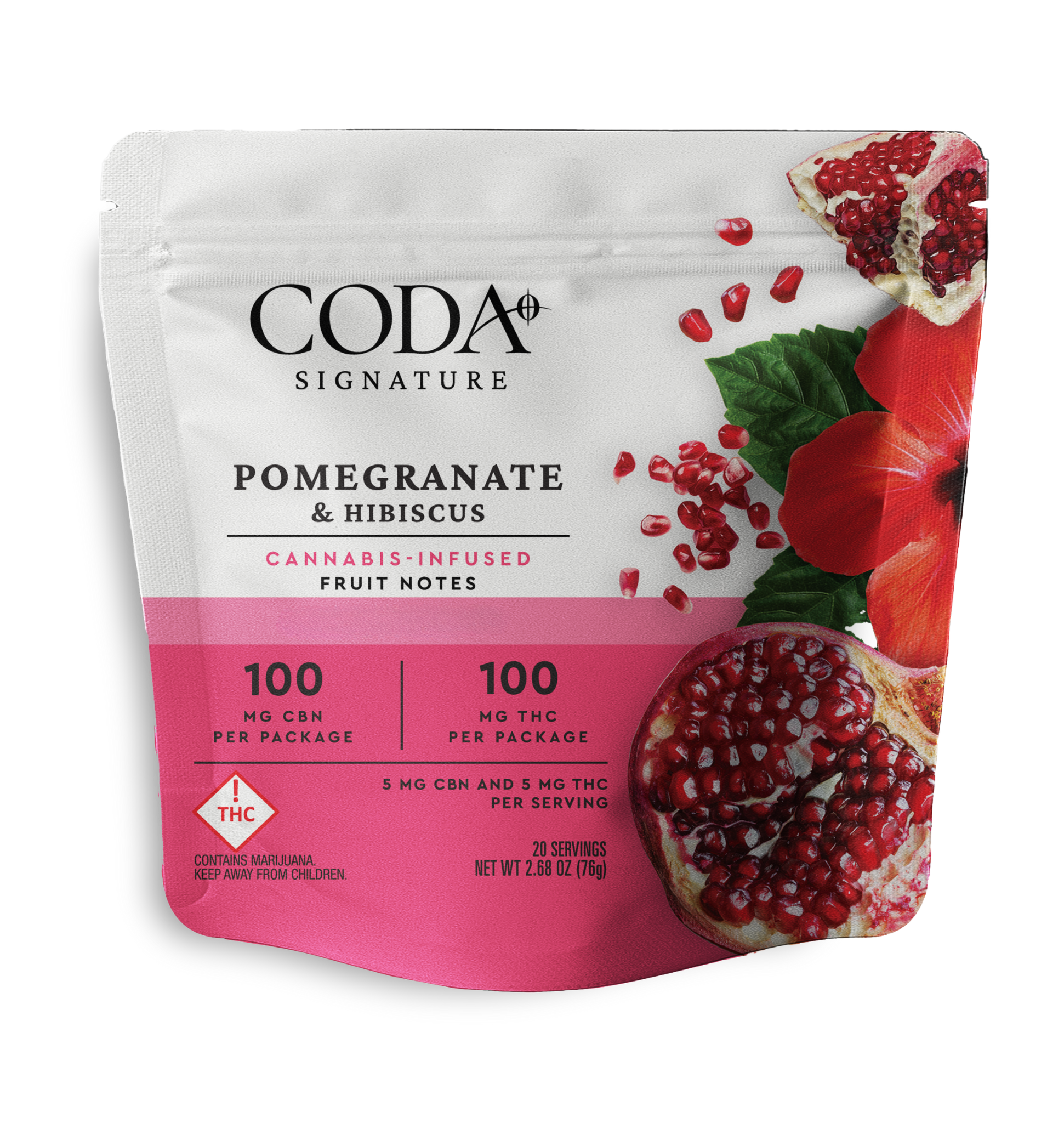 Photograph of product: Pomegranate & Hibiscus 1:1 TH-oui:CBN-Fruit Notes-CODA