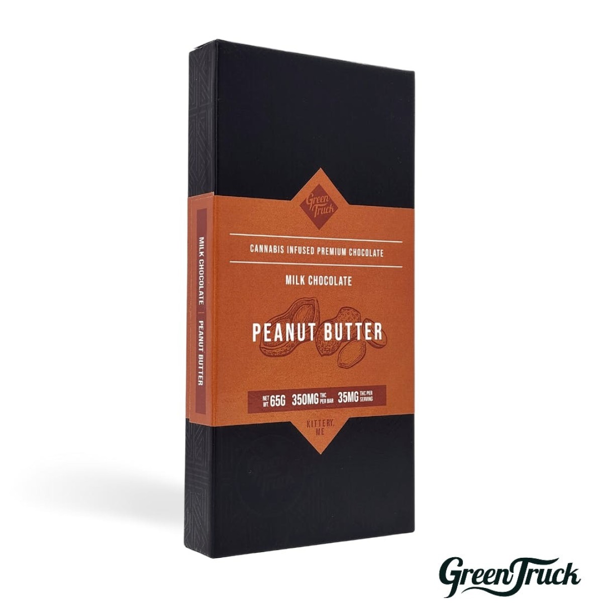 Photograph of product: Green Truck | Peanut Butter | 350MG Choc Bar