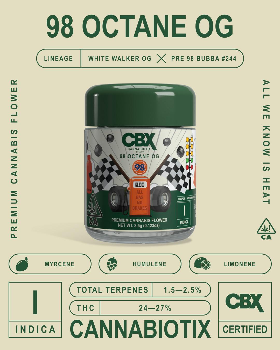 Photograph of product: CBX - 98 Octane - Indoor - 3.5g