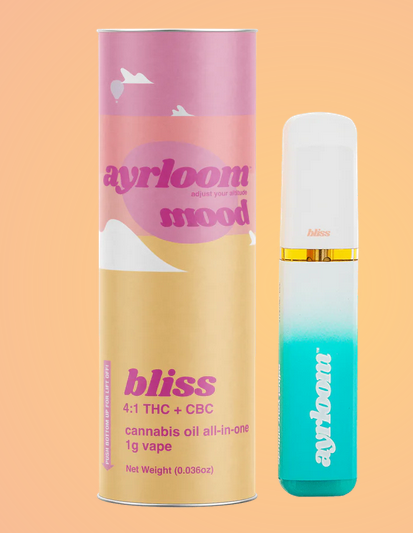 Photograph of product: Ayrloom - Mood - Bliss 4:1 (TCH:CBC) - AIO Vape Pen