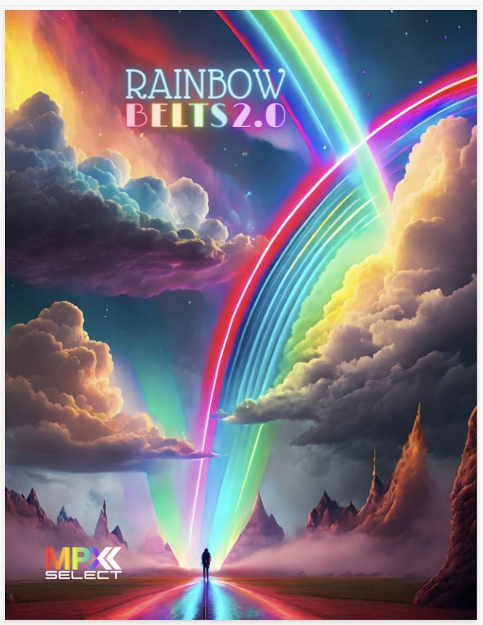 Photograph of product: Rainbow Belts 2.0 Poster 24x36