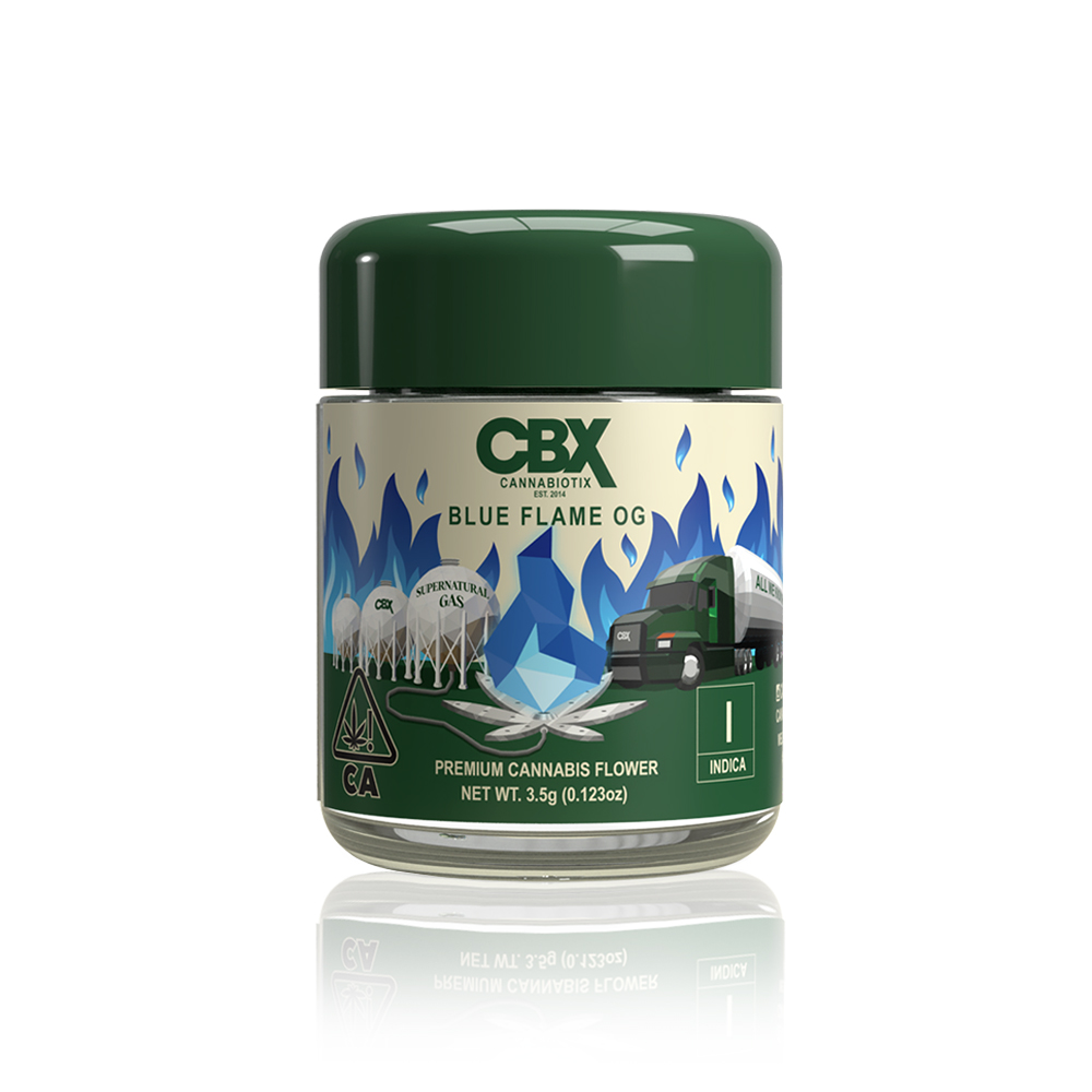 Photograph of product: CBX - Flower - Blue Flame OG - 3.5G