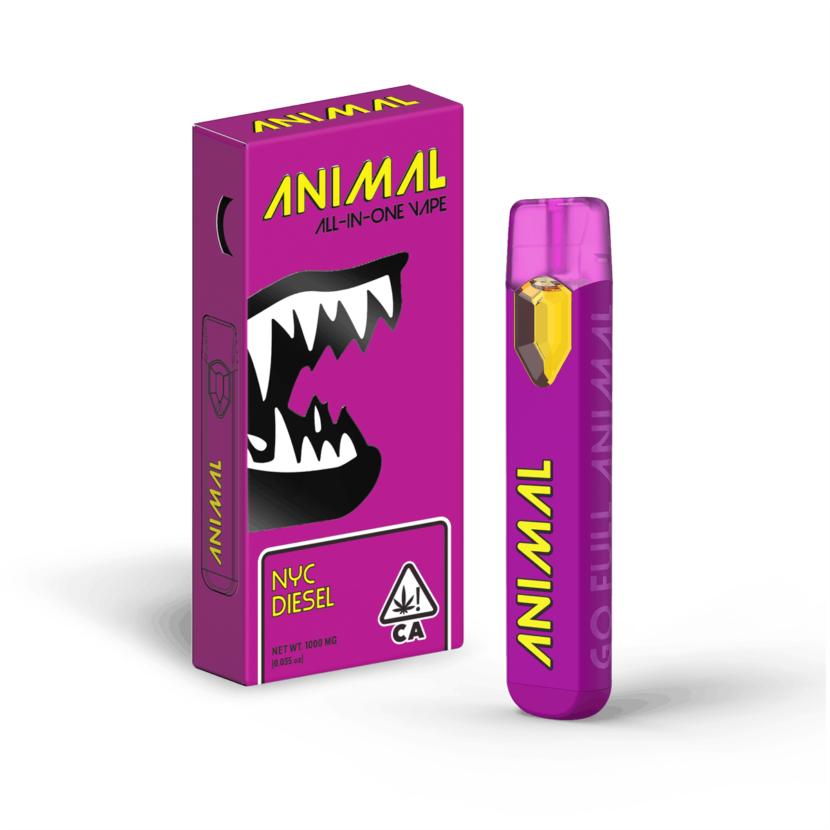 Photograph of product: Animal Vape AIO NYC Diesel 83.3% Hybrid 1g