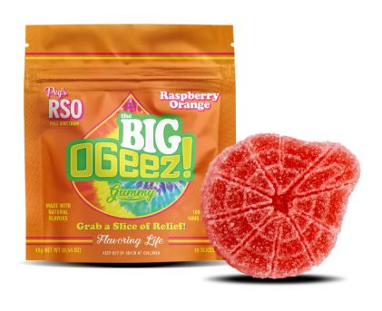 Photograph of product: OGeez - Big Peg's Raspberry Orange RSO - 100MG