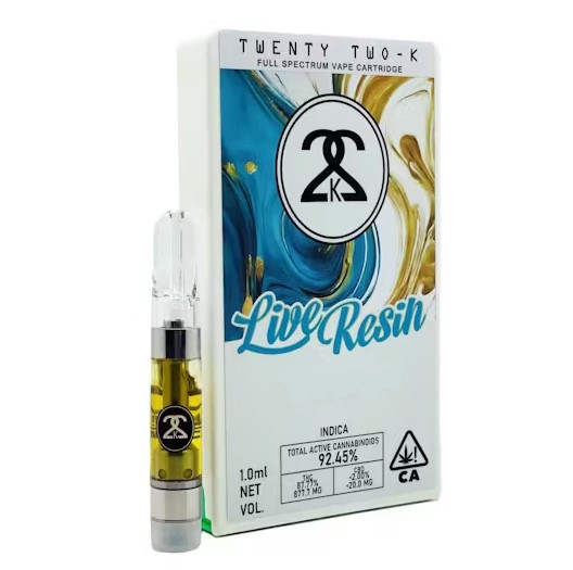 Photograph of product: 22K Live Resin Cart 1g Honey Blossom