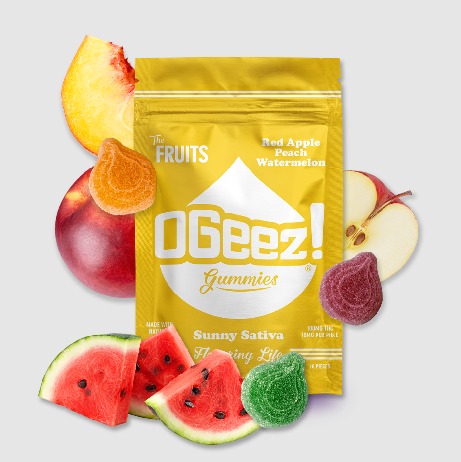 Photograph of product: OGeez | The Fruits | Sunny Oui'd |  Red Apple, Peach & Watermelon | 10mg