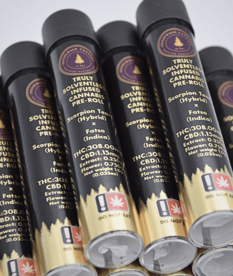 Photograph of product: Entourage Rosin Infused Pre-Roll | Mr Nasty (I) x Mr Nasty (I)