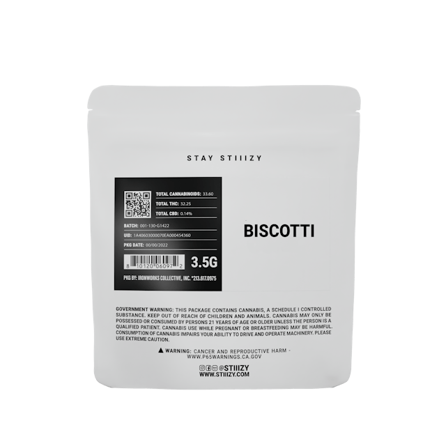 Photograph of product: Biscotti | White Label | 3.5g Flower